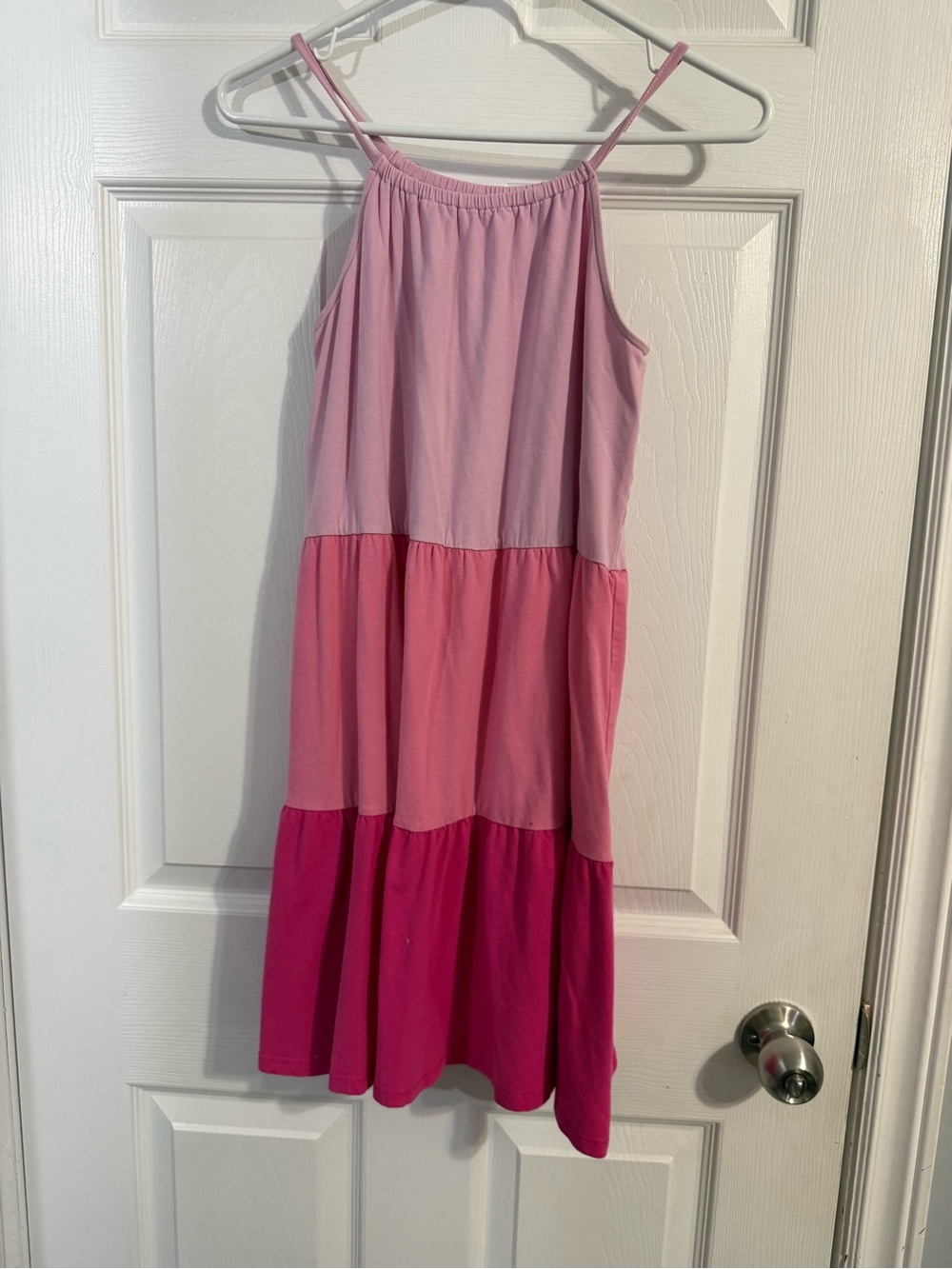 Joe Fresh Pink Tiered Spaghetti-Strap Dress - Three-Tone Pink